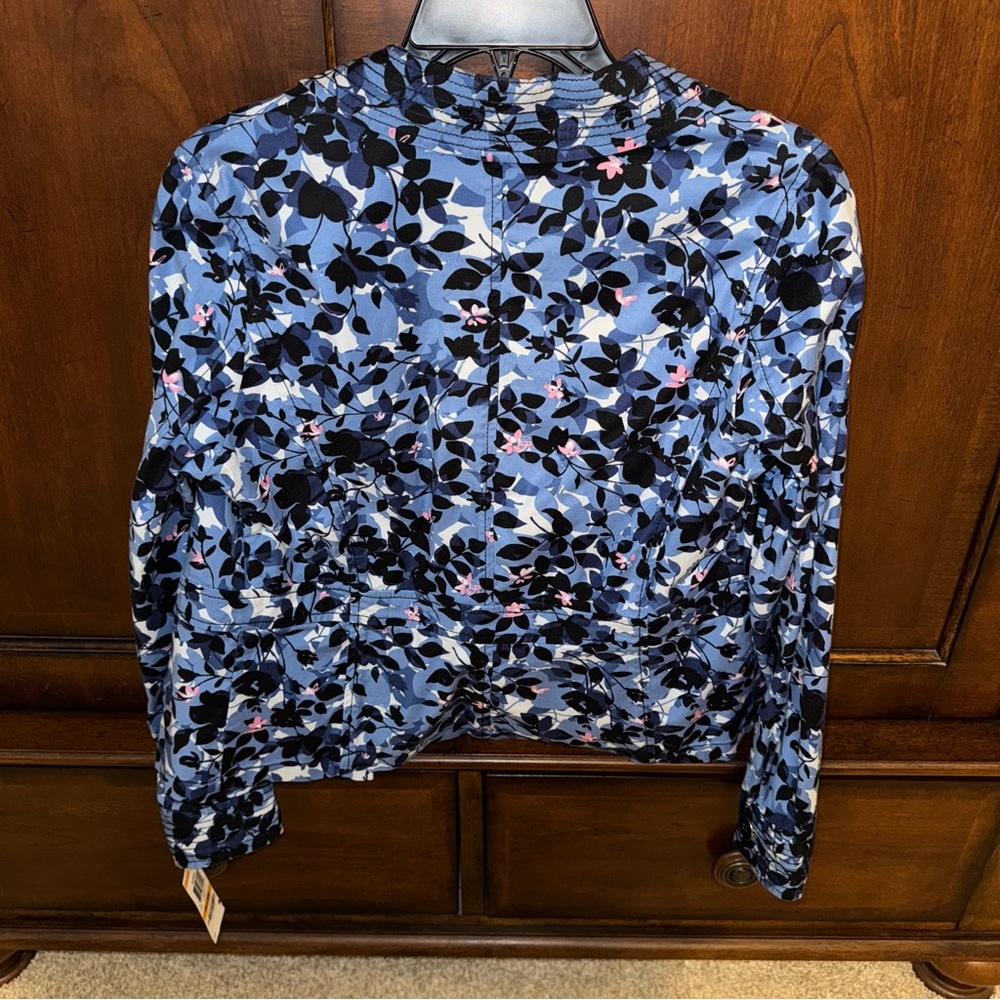 NWT Charter Club Blue Floral Jacket - Picture 7 of 7